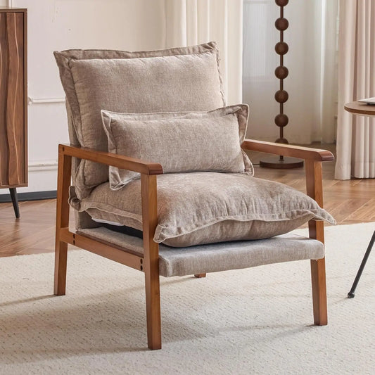 HUANZHUANG Mid Century Modern Cloud Accent Armchair