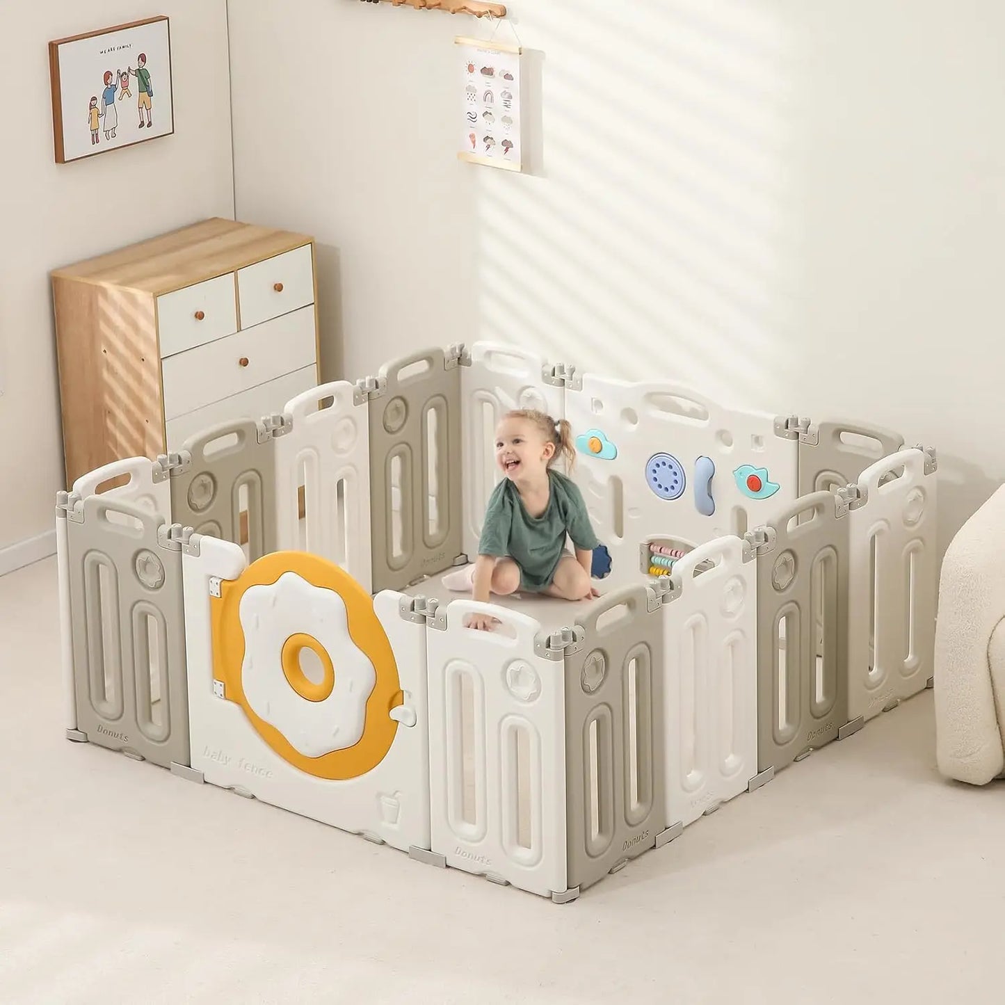 SHXIH Foldable Playpen for Babies and Toddlers