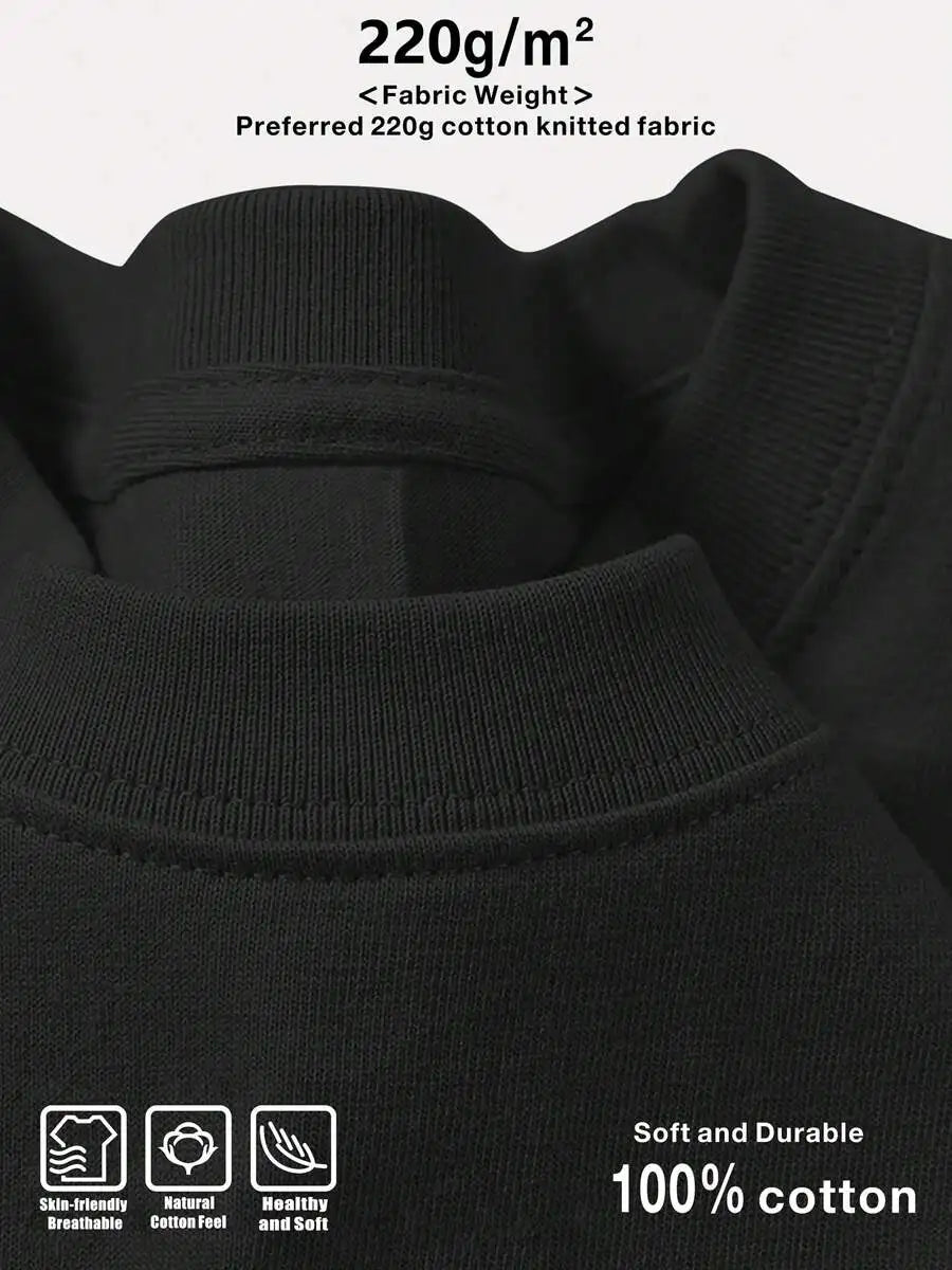220g Cotton Men's Black T Shirt Know Jesus Know Peace Religious Theme