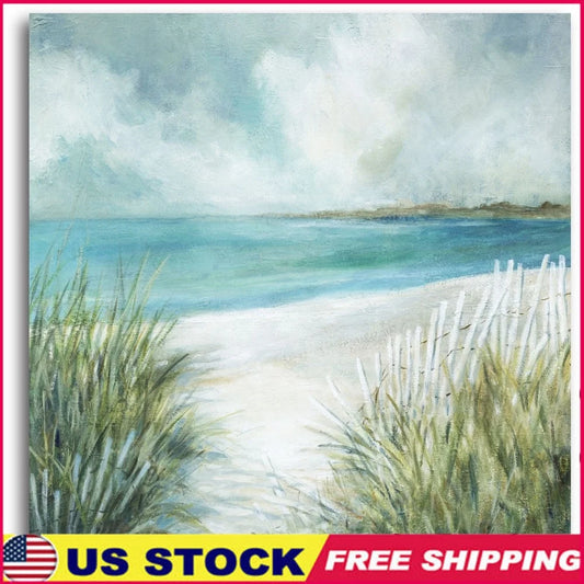 Coastal Themed Gallery Wrapped Canvas Wall Art 16x16 High Quality Home Decor Ready to Hang