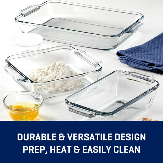 Hign Concerned Glass Bakeware Set For Oven Cooking Everyday