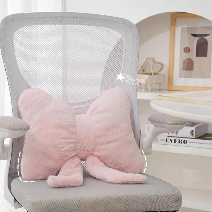 Guangdong Plush Bow Pillow Cute Aesthetic Car Sofa Backrest